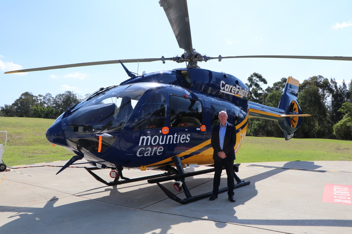 Mounties Care sponsors CareFlight’s new helicopter as it launches into lifesaving action