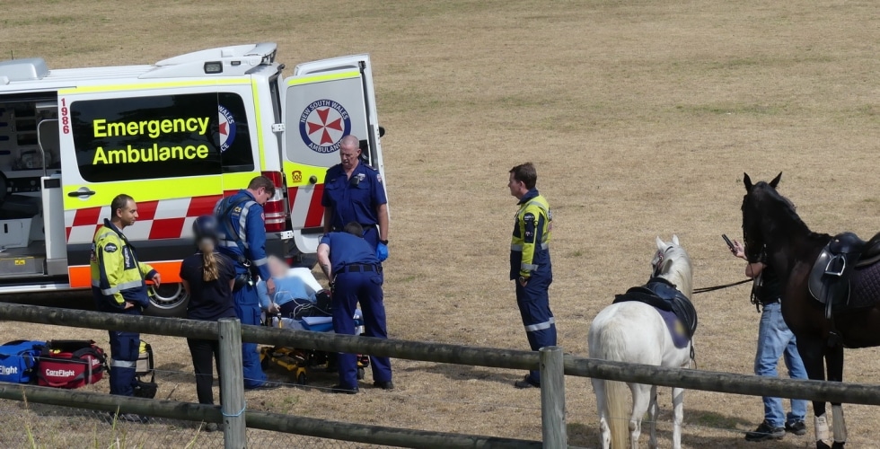 Horse rider transported to hospital after fall - CareFlight