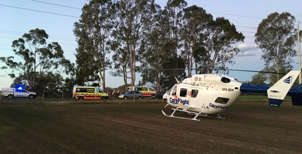 Motorcyclist Airlifted To Hospital - CareFlight