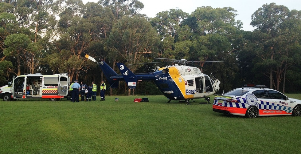 Man airlifted with serious injuries after road accident - CareFlight