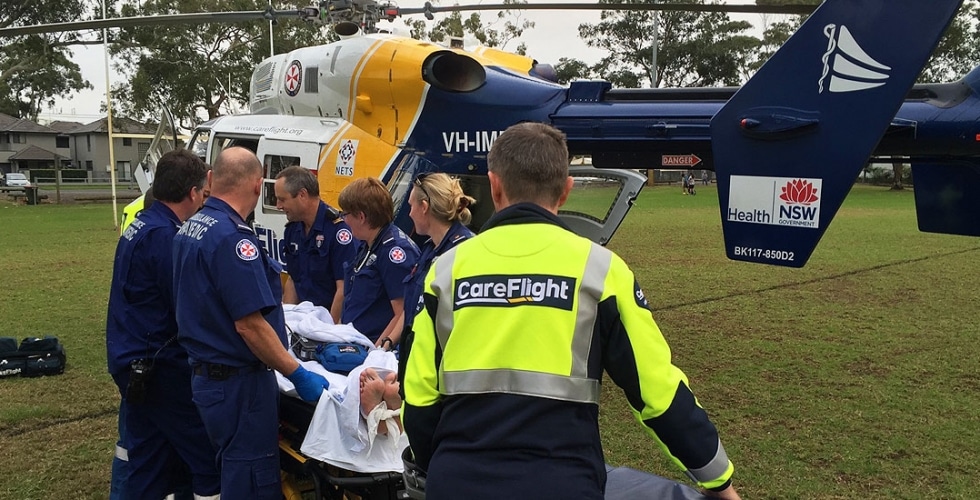 Man falls three metres from balcony on Central Coast CareFlight