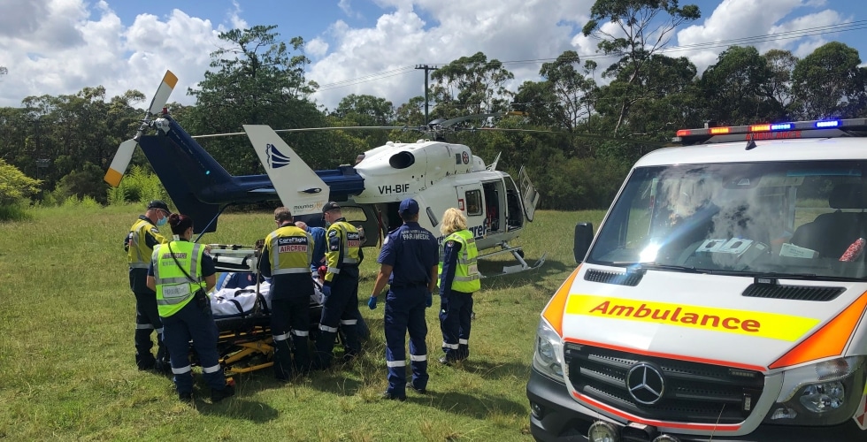 Female motorcyclist injured in crash - CareFlight