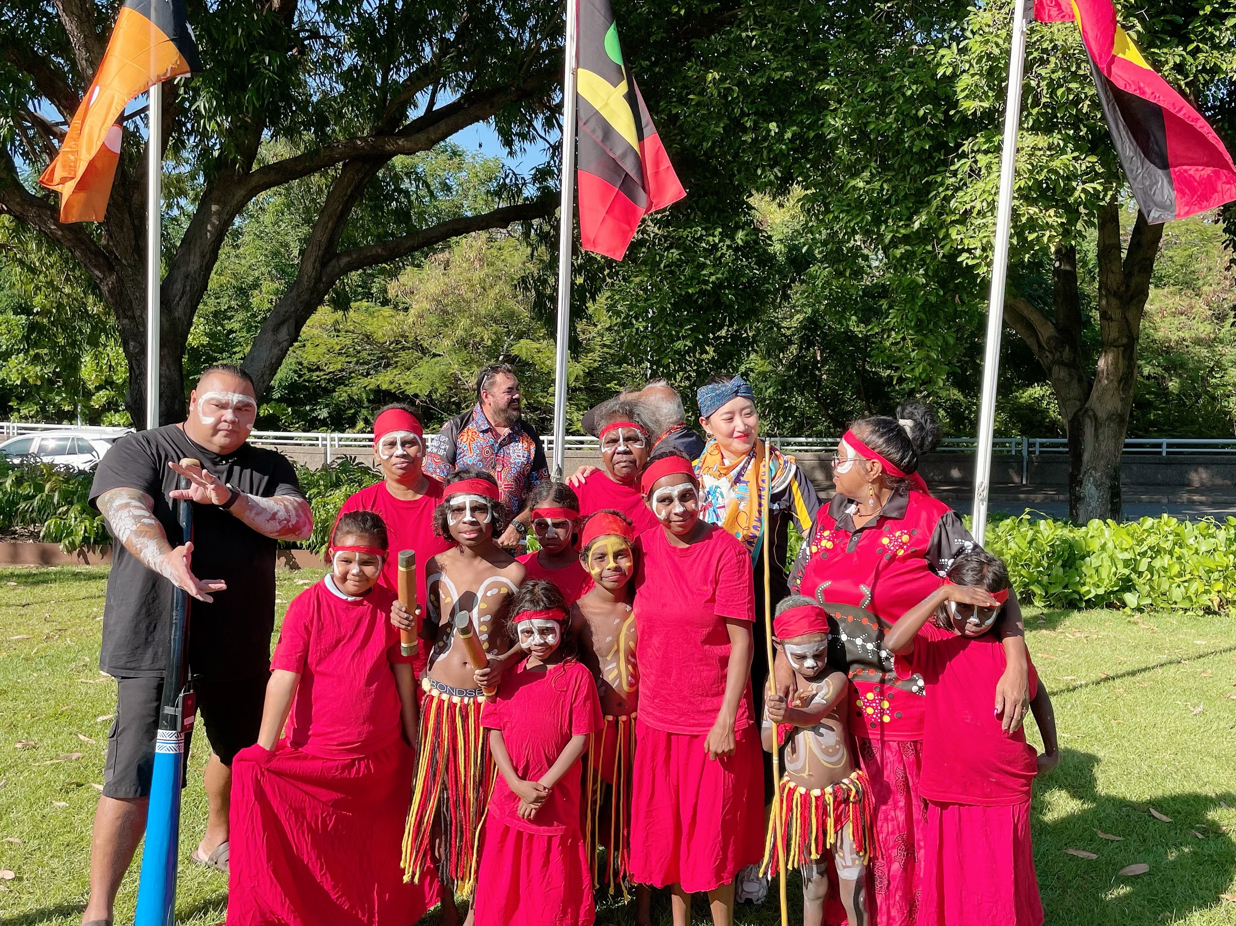 Raising the flag to mark the official start of NAIDOC Week