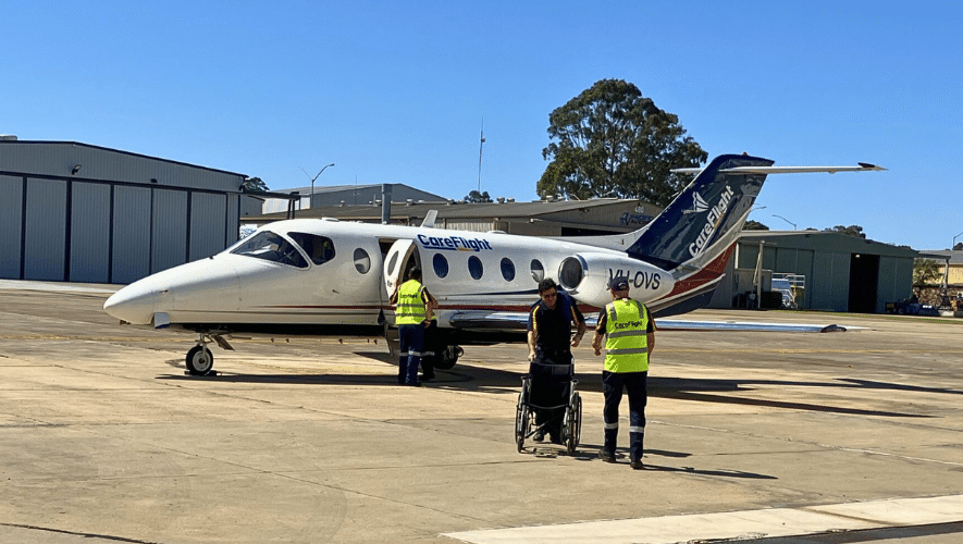 B400 Air Ambulance Picking up Patient in Australia