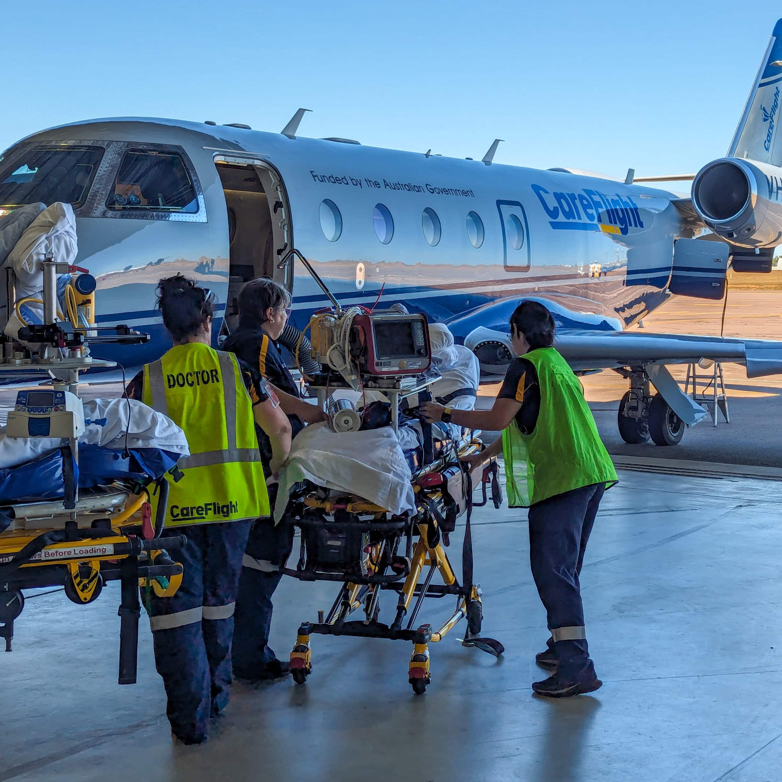 G150 Air Ambulance Stretcher Loading Darwin Australia